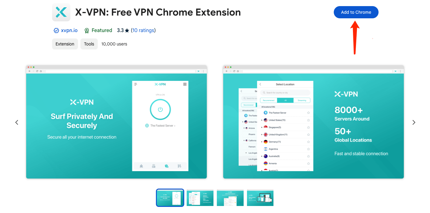 add vpn extension on chrome