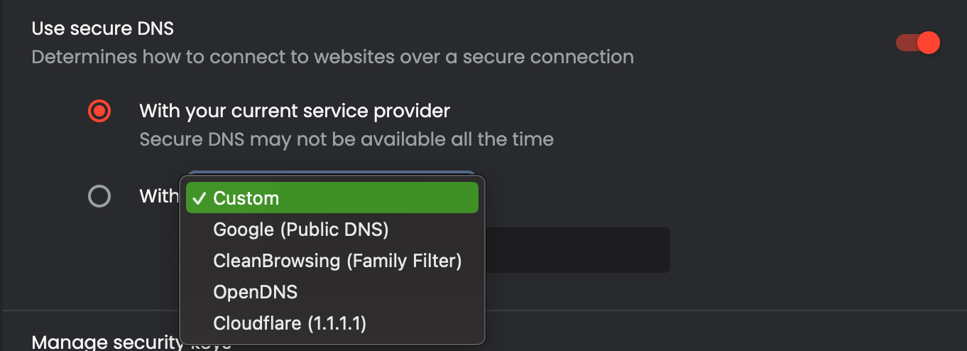 select with custom