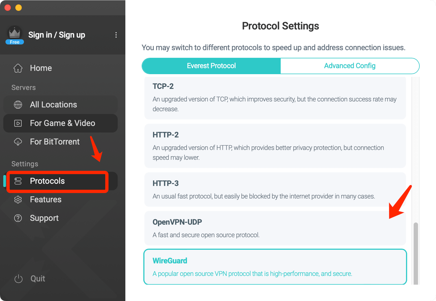 check the encryption protocol