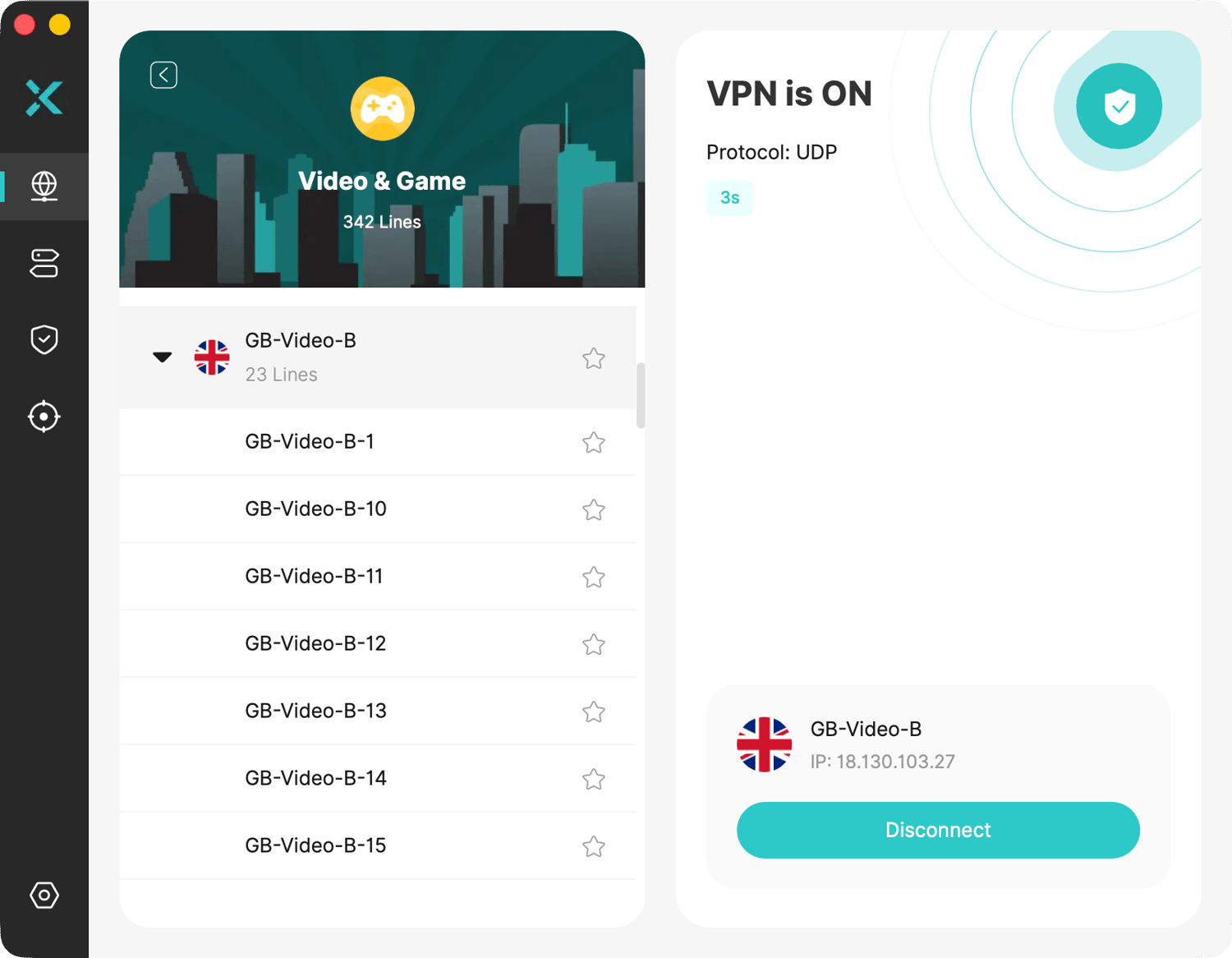 GB-Video-B server in X-VPN