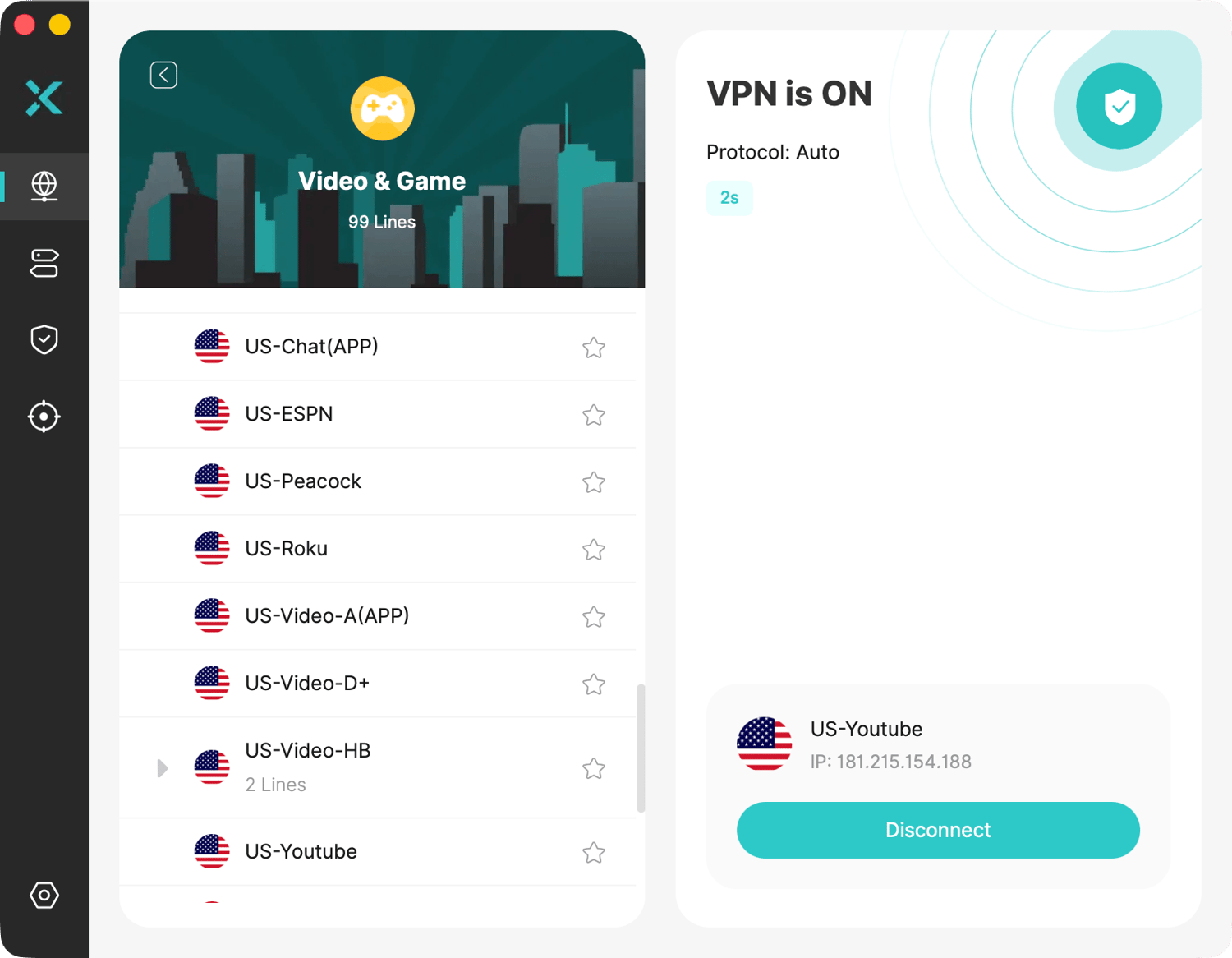 US-Youtube server