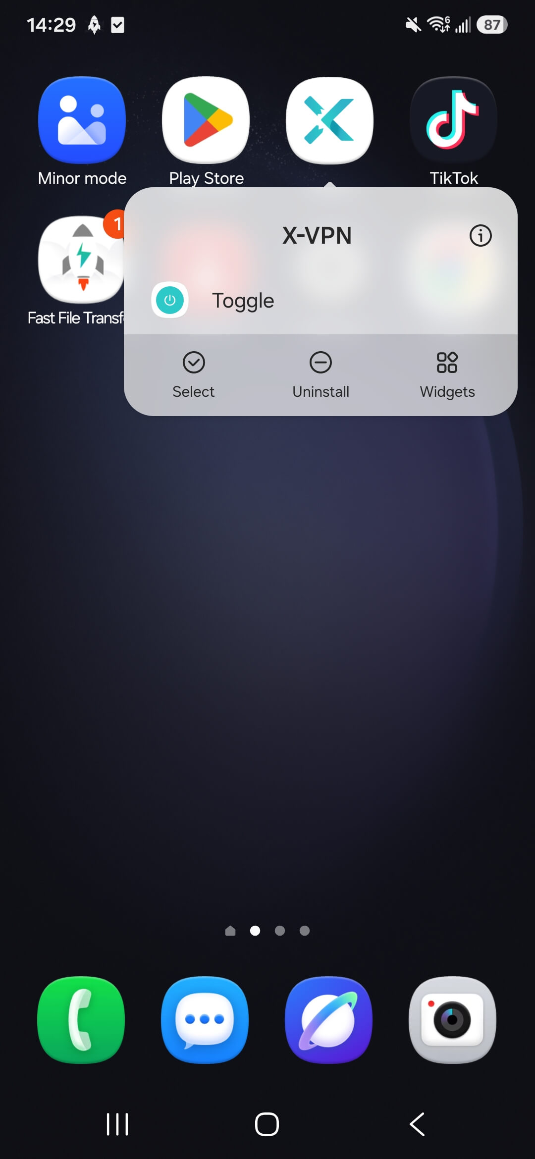 uninstall app