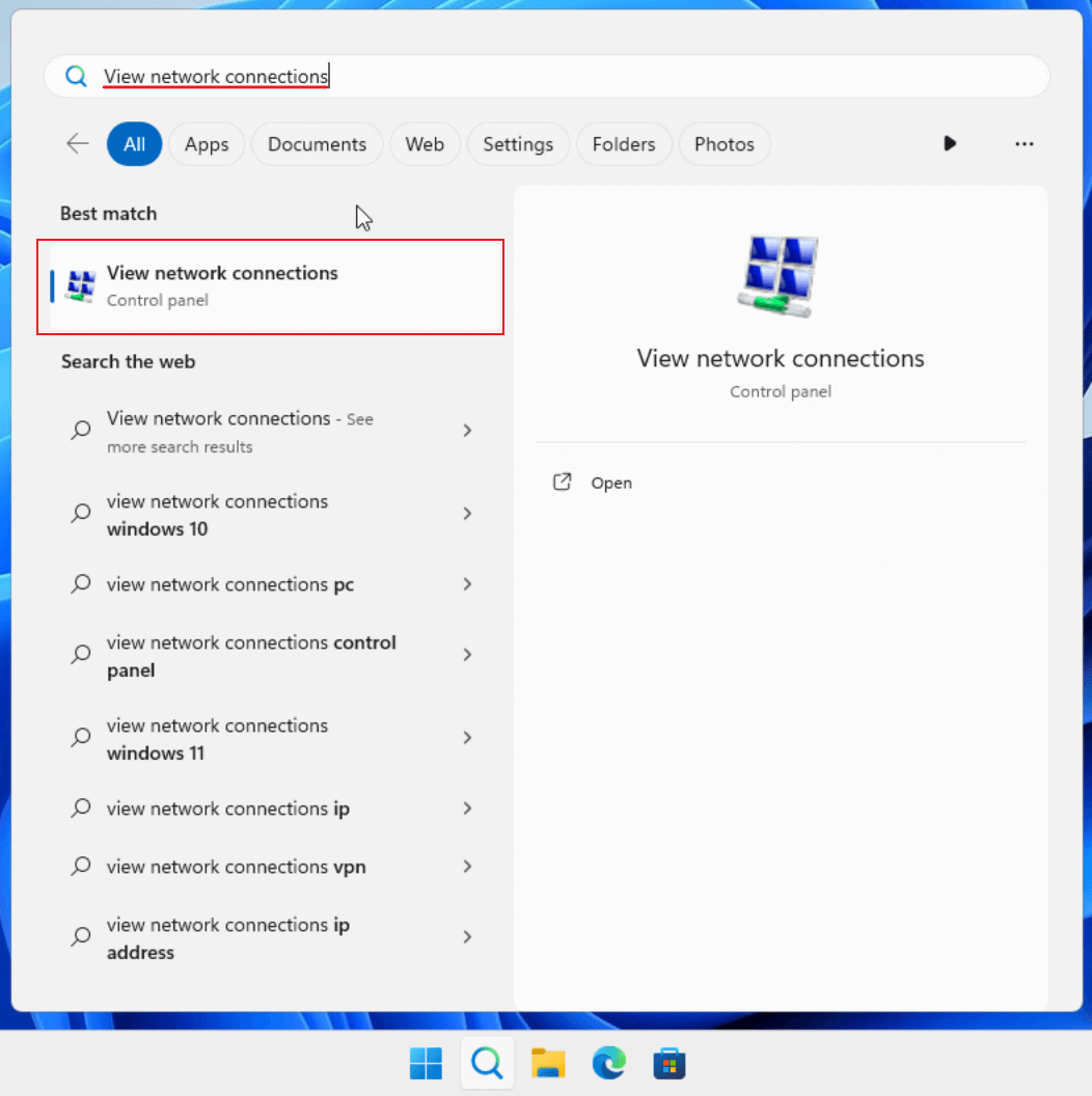View Network Connection