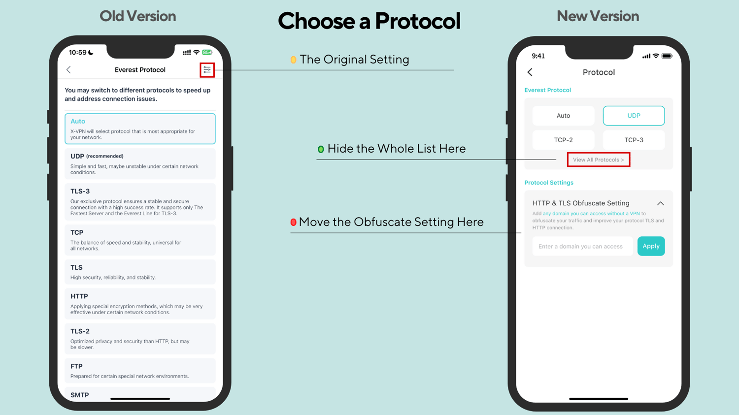 xvpn new protocol page