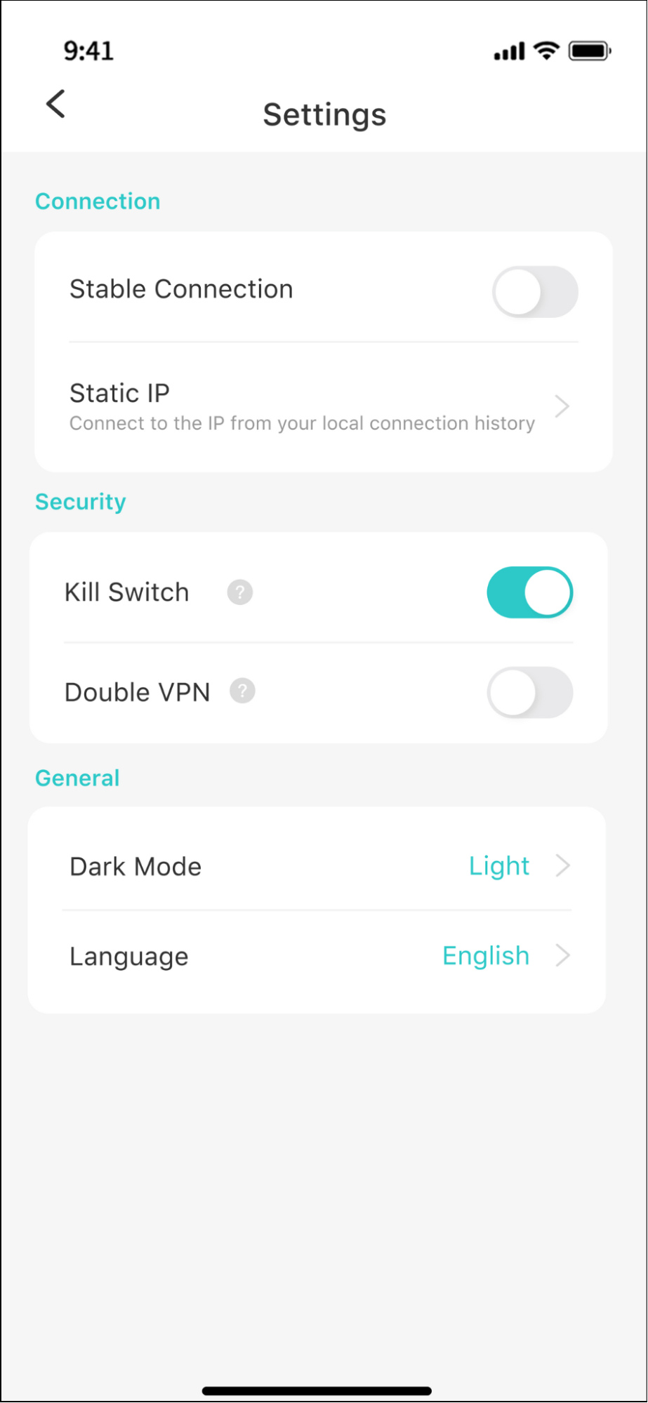 configure advanced vpn features and basic settings