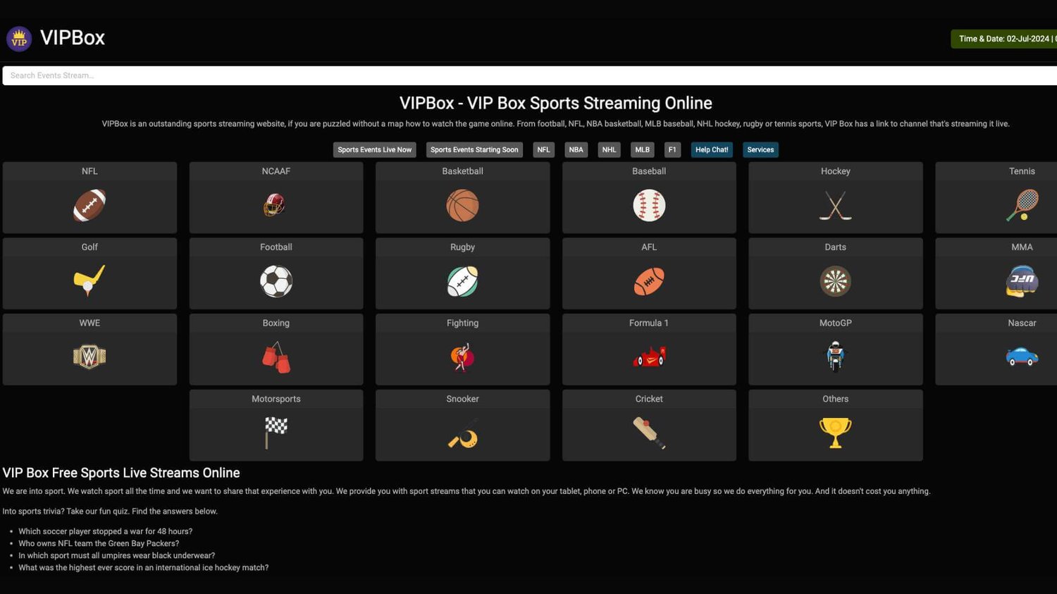 Best Free StreamEast Alternatives, VIPBox Sports