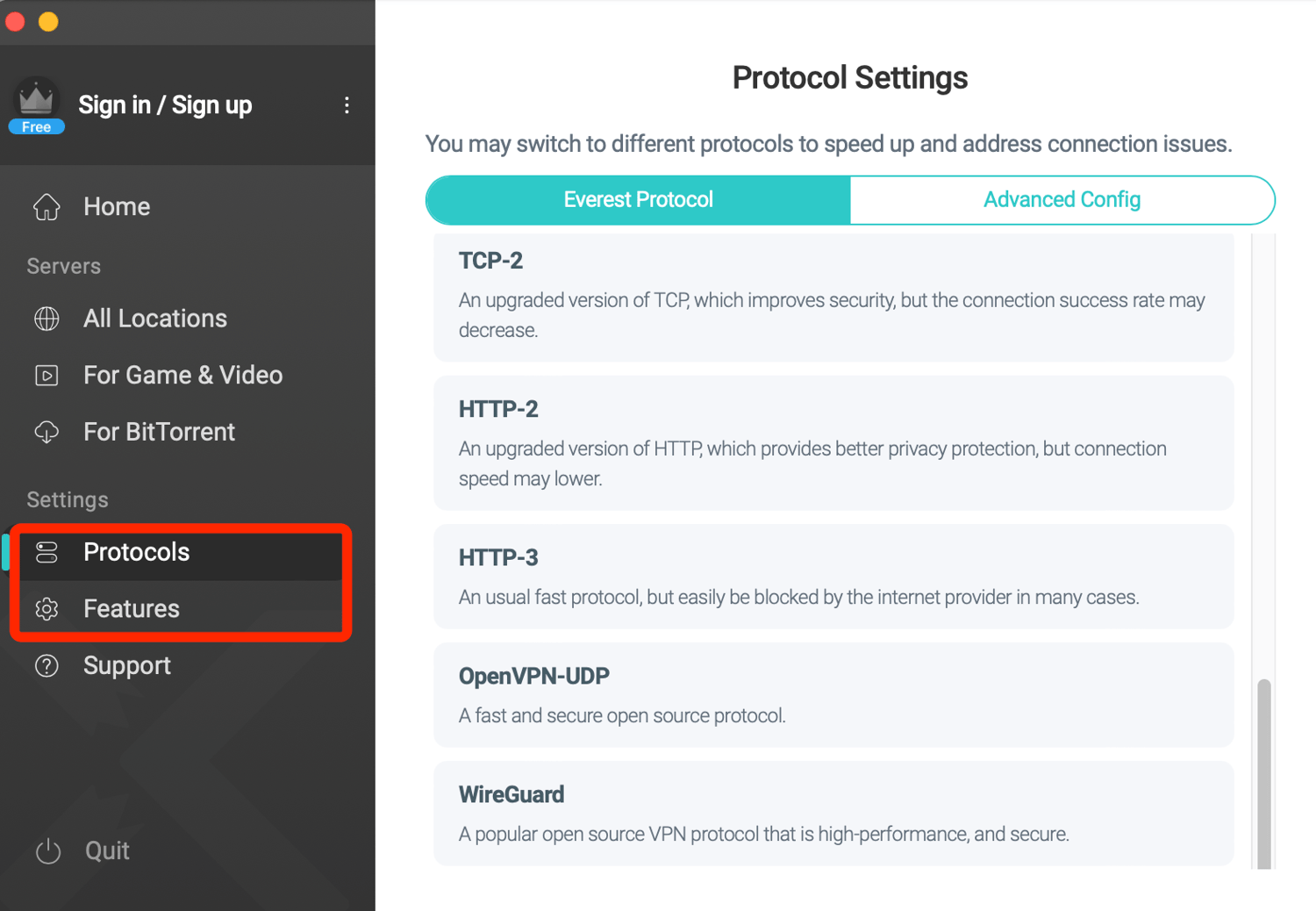 set up xvpn