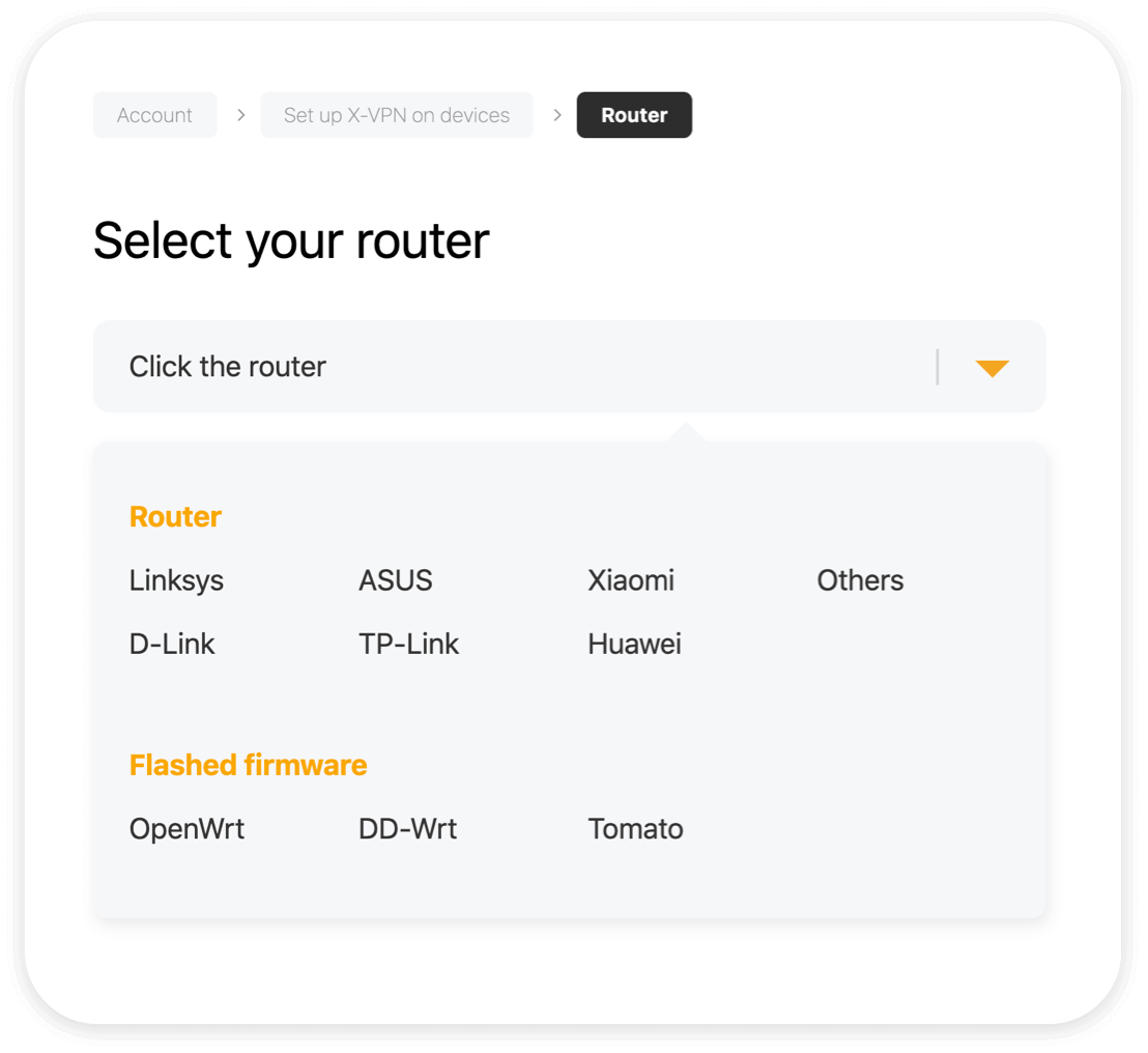 choose your router
