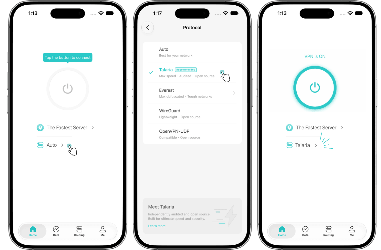 how to use talaria on mobile