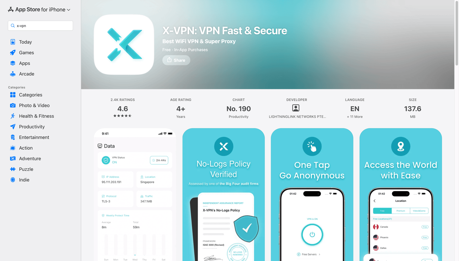 Download X-VPN App