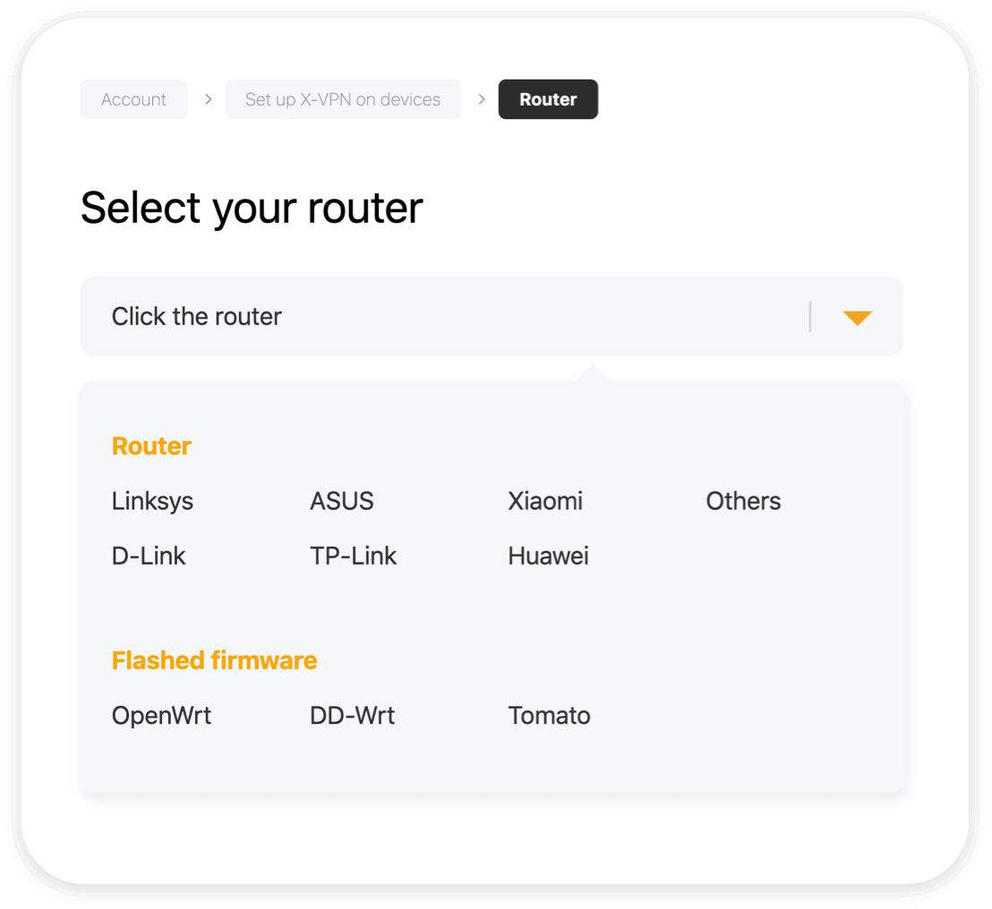 set up the vpn on your router