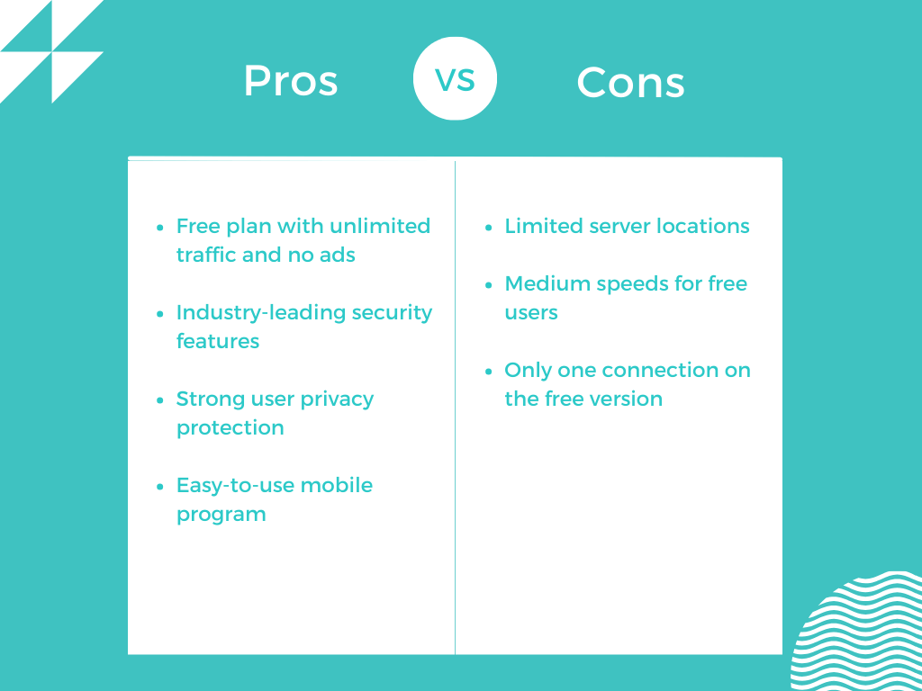 pros and cons of proton vpn