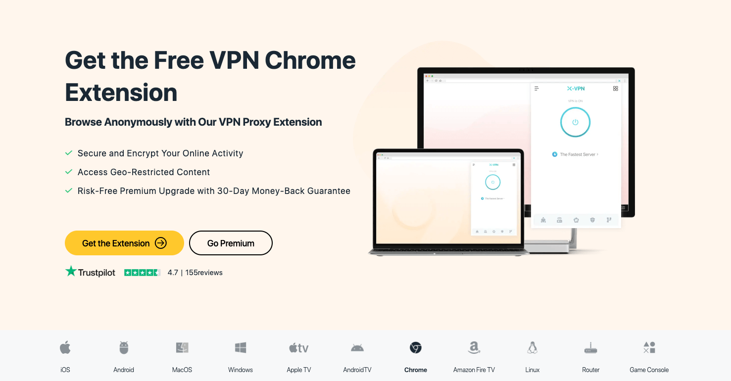 Free VPN Chrome Extension - X-VPN