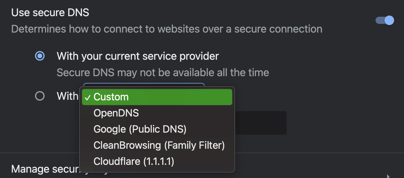 select with custom