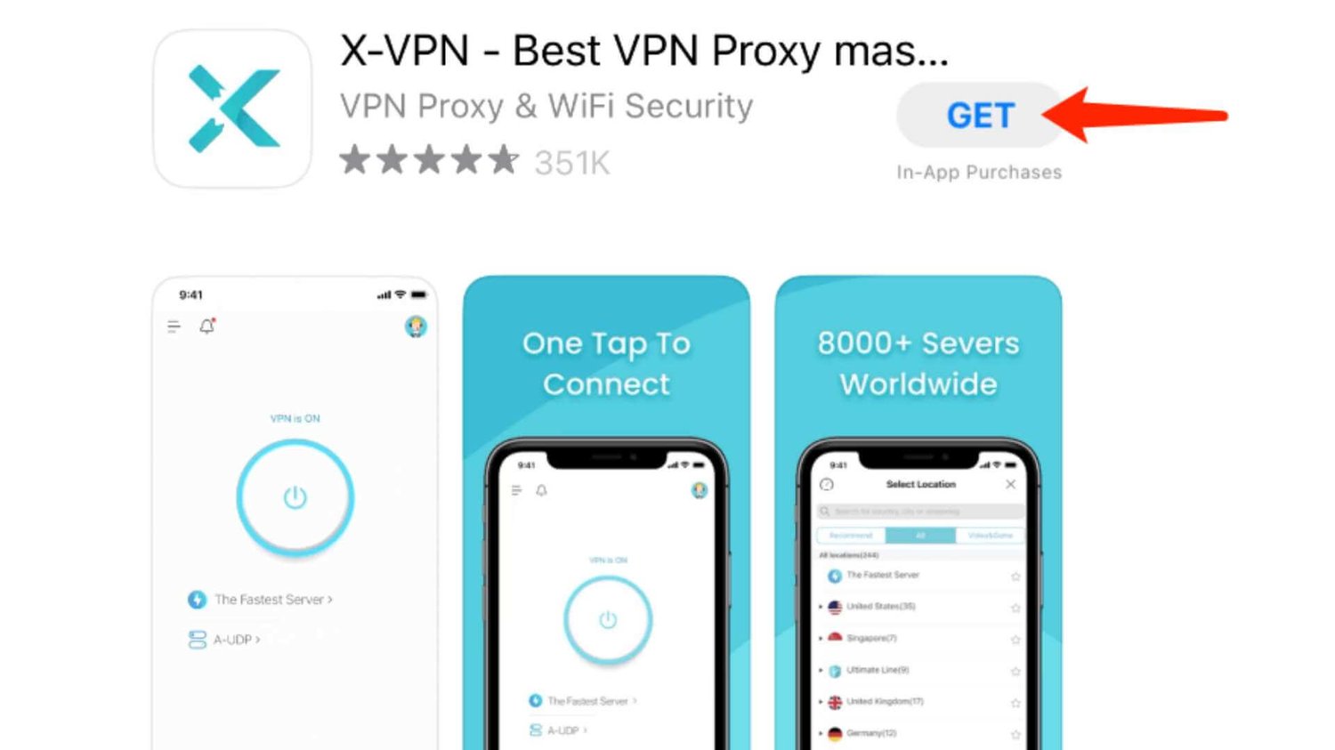 Download X-VPN for free and install it