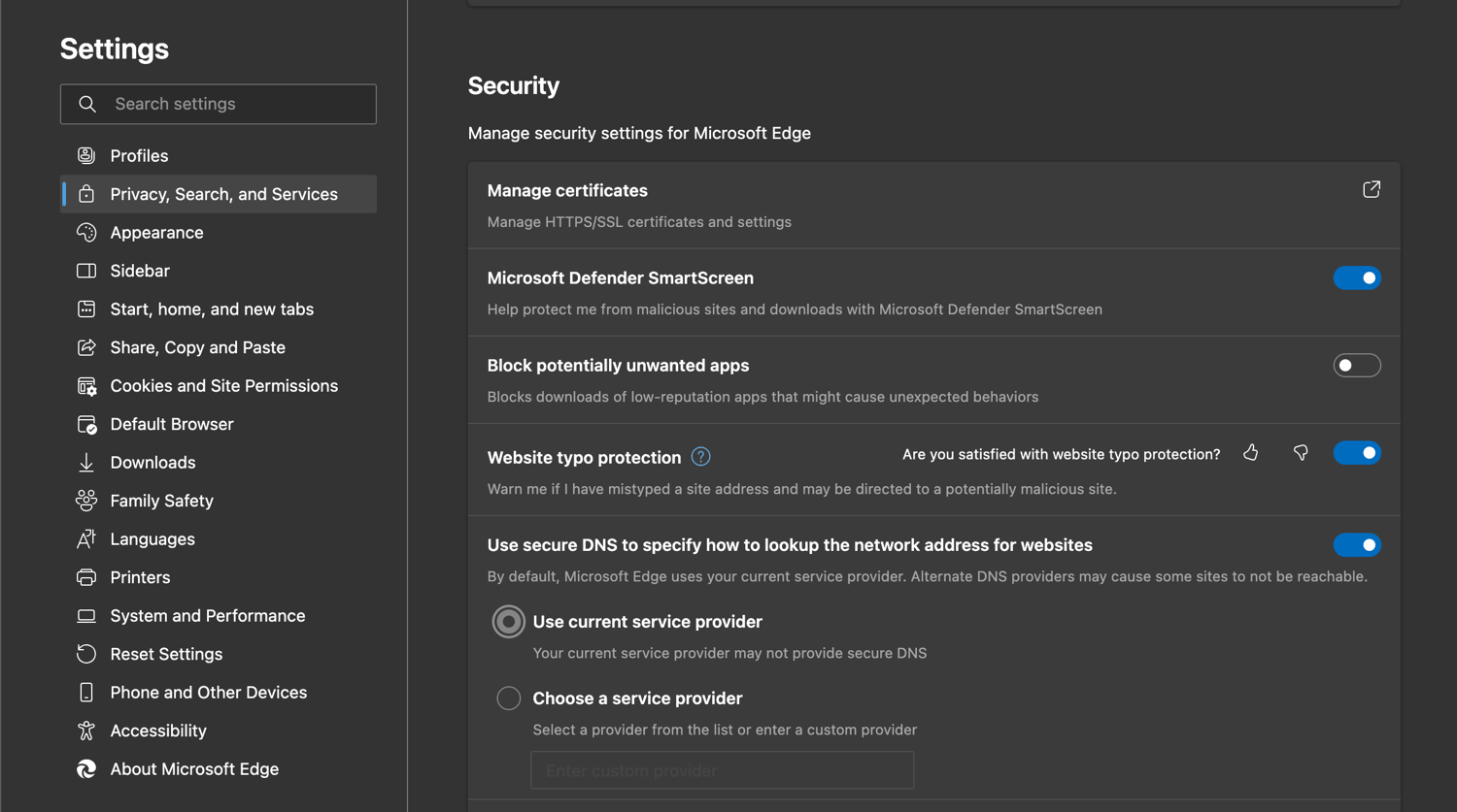 use secure DNS