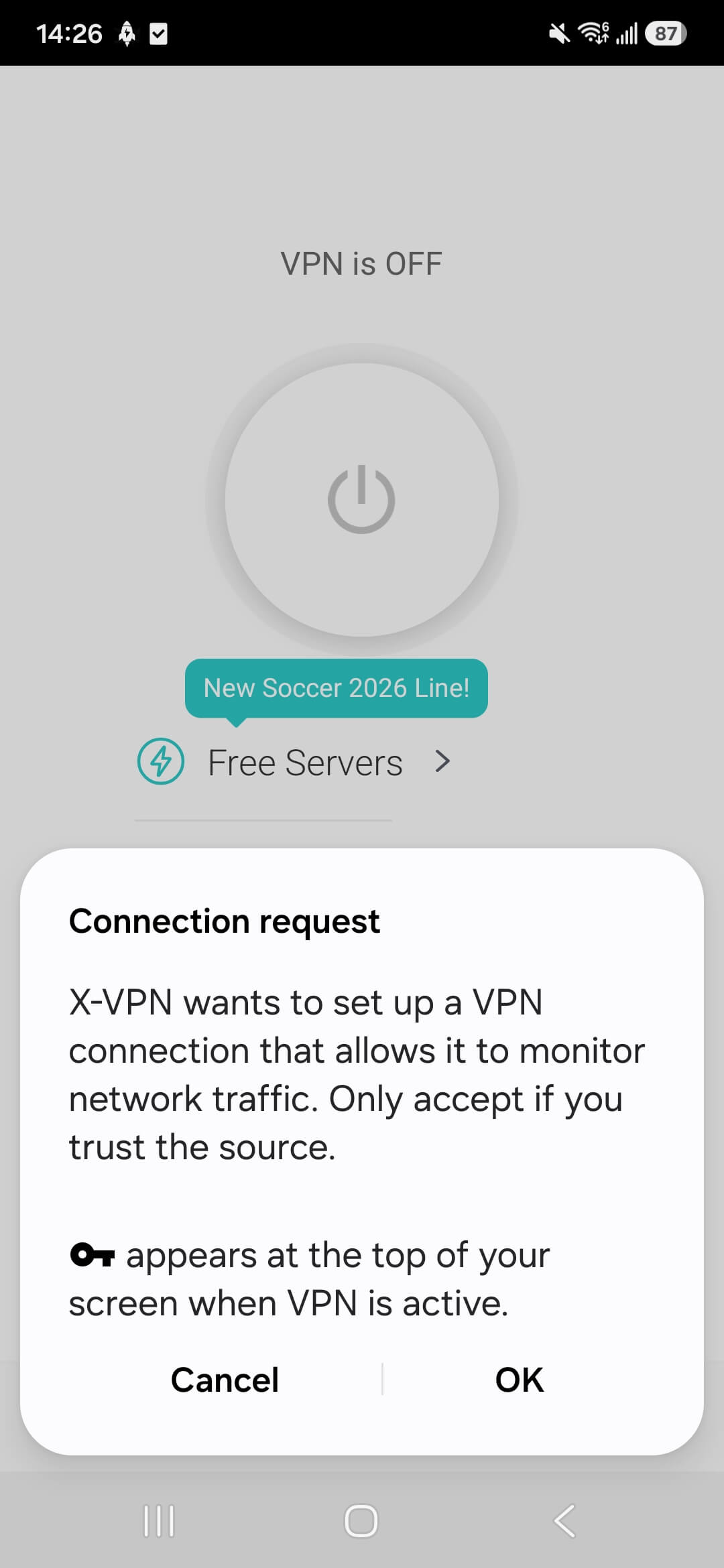 Allow connection request