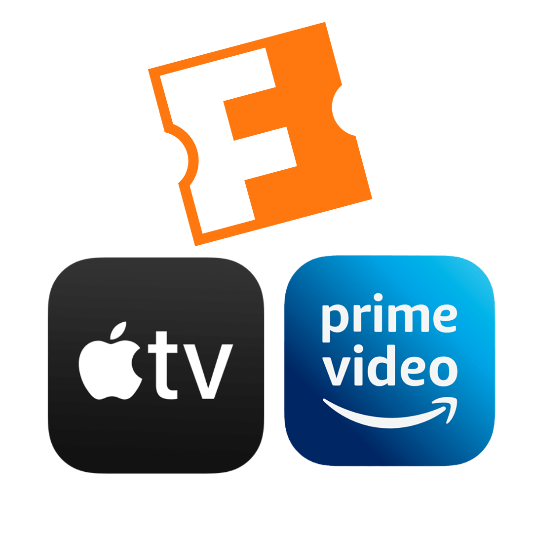 amazon prime video, apple tv and fandango