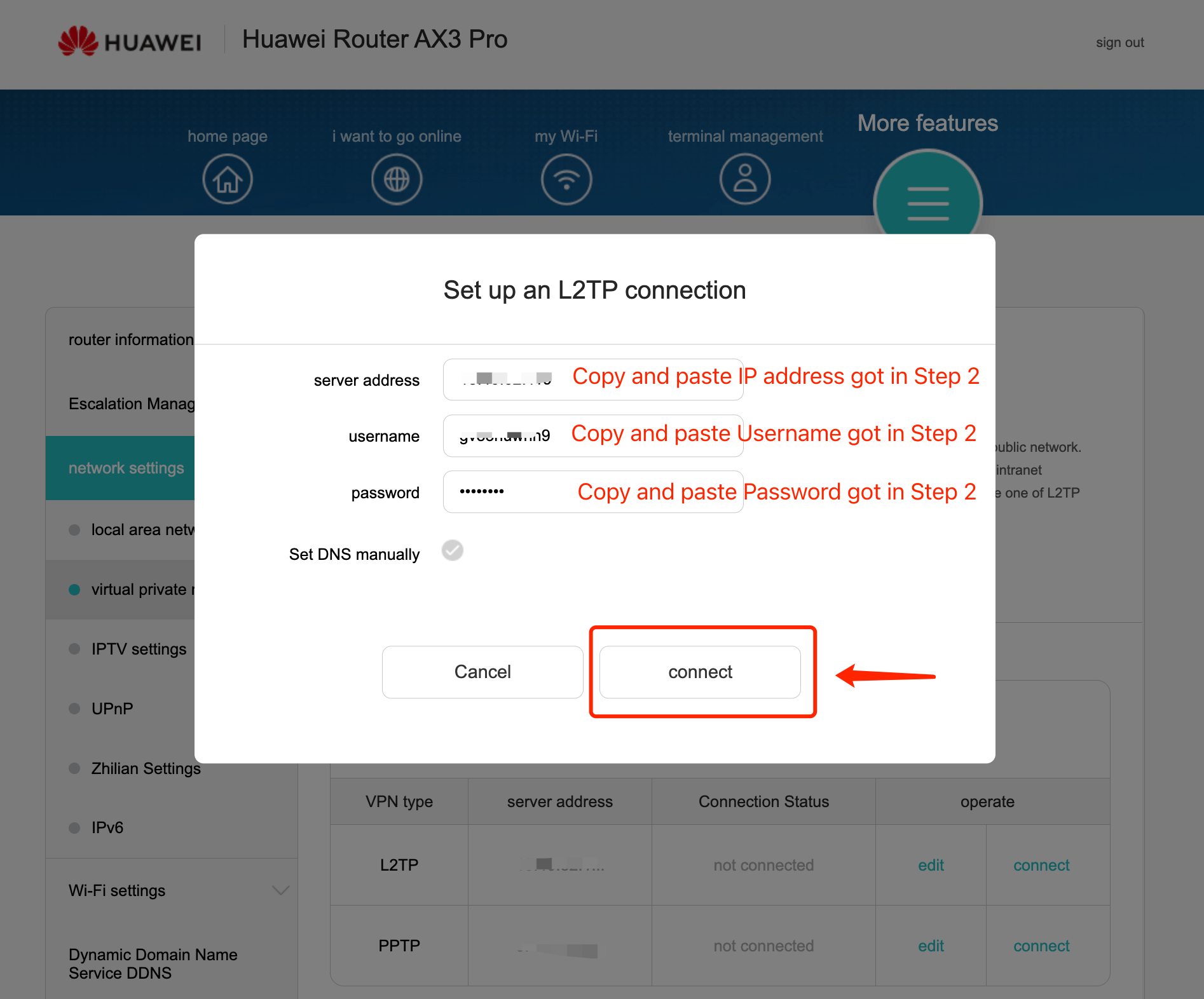 Set up X-VPN on Huawei router for L2TP | X-VPN apoio