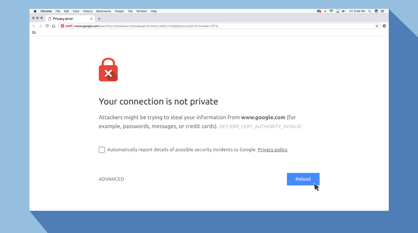 Your connection is not private