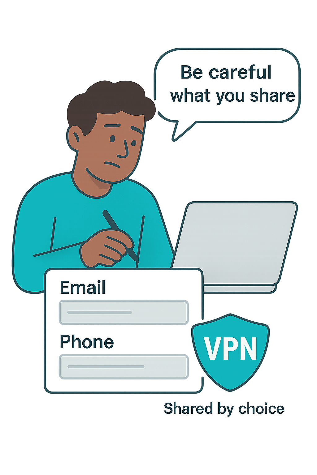 VPN can't stop you from sharing your info online