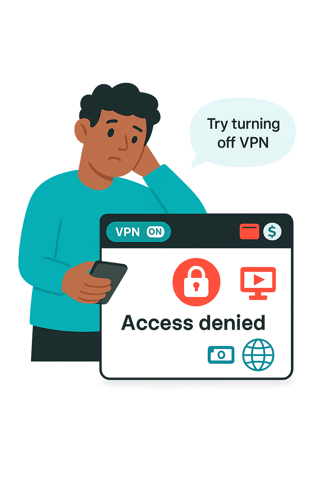 VPN can't work with every website