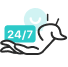 24/7 Customer Support icon