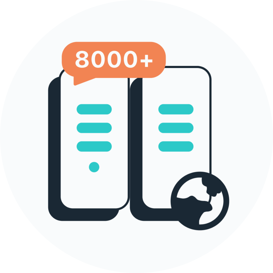 8000+ Servers in 225 Locations