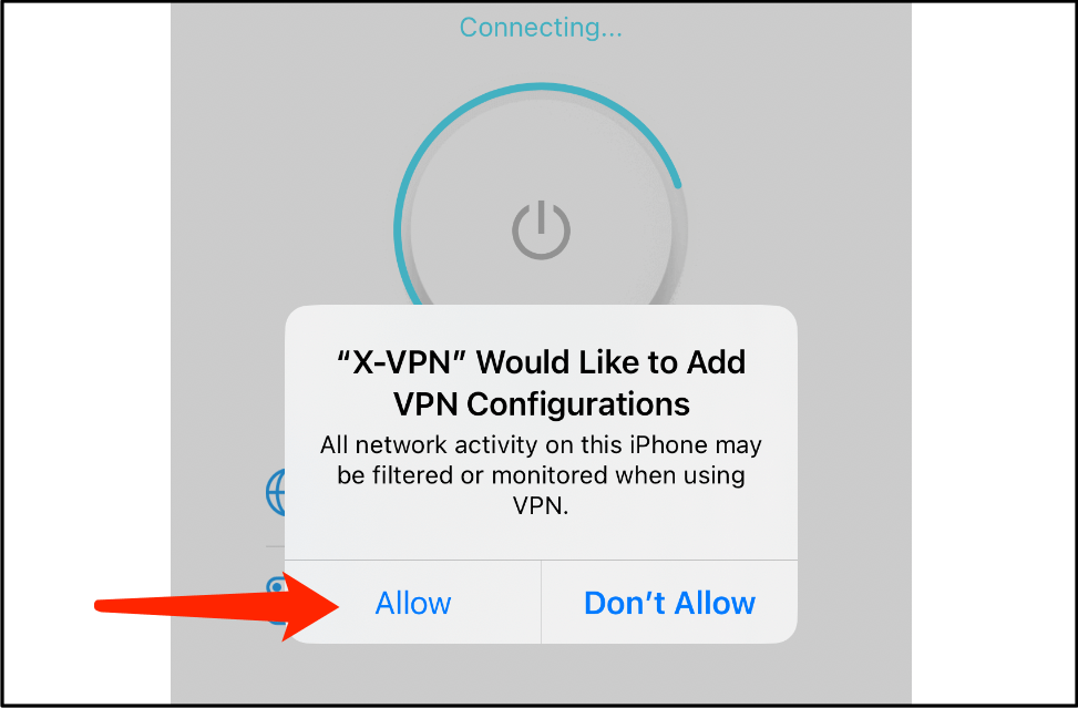 x vpn ios